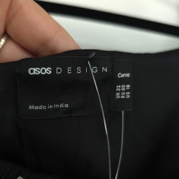 ASOS Curve Design Long Sleeve Polka Dot Dress Size 18 NWT - Picture 14 of 15